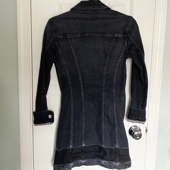 7 For All Mankind Long Trucker Denim Jacket - Picture 10 of 10